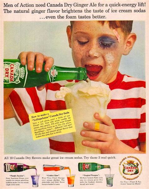 Canada Dry Vintage Ads 19581952 Snaxtime