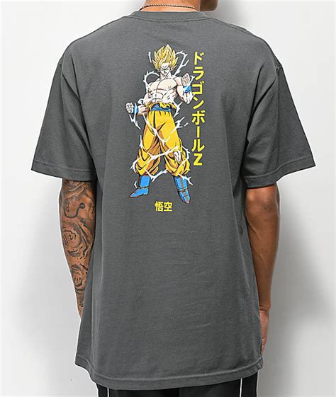 The final piece from primitive skateboarding's dragon ball z collection has dropped with a new skateboard deck, a tee shirt, and a coach jacket. Primitive x Dragon Ball Z Super Saiyan Goku Charcoal T-Shirt | Zumiez.ca