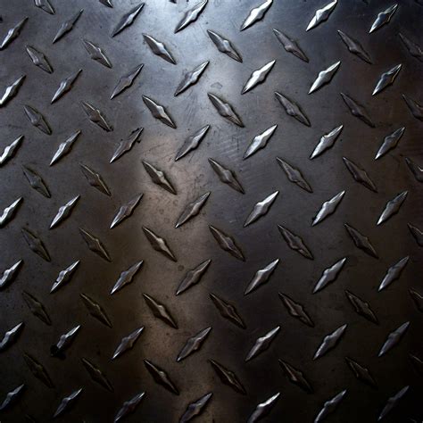 Diamond plate, also known as checker plate and tread plate, is a type of metal stock with a regular pattern of raised diamonds or lines on one side, with the reverse side being featureless. 25+ Diamond Plate Textures, Patterns, Backgrounds | Design ...
