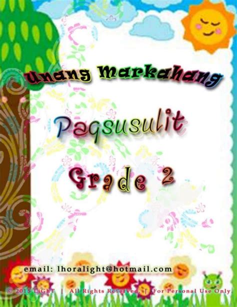 Deped Tambayan Grade 2 Unang Pagsusulit With Tos