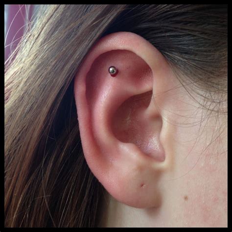 Outer Conch Helix Flat Piercing By Poh Piercings Helix Piercing