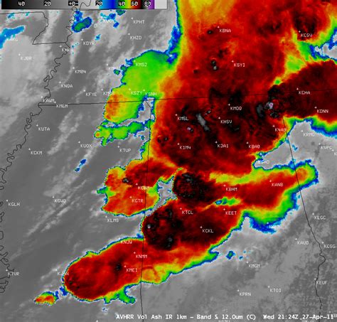 Southeast Us Tornado Outbreak Of 27 April 2011 — Cimss Satellite Blog