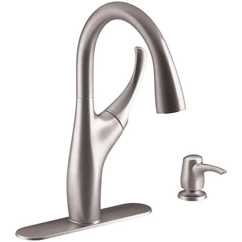 Kohler pull down kitchen faucet installation. KOHLER Mazz Single-Handle Pull-Down Sprayer Kitchen Faucet ...