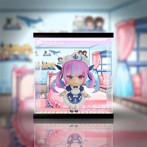 Aowobox Good Smile 黏土人 1663 Hololive 湊阿庫婭 手辦 高透主題展示盒