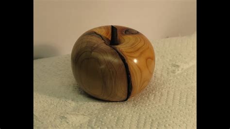 Wood Turning - An Apple from Irish Yew - YouTube