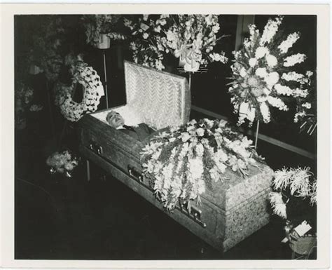 Open Casket Post Mortem Floral Tributes 1961 Vintage