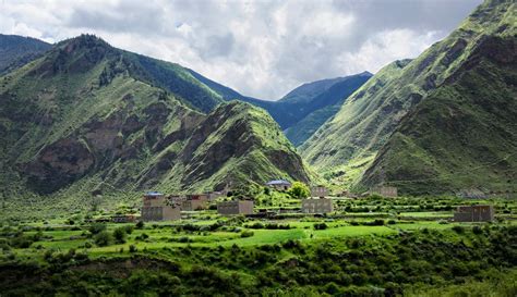 Maybe you would like to learn more about one of these? Village on the foot of a Mountain Landscape of Nyarong cou ...