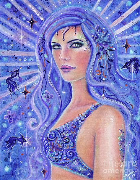 Betta Boho Mermaid Painting By Renee Lavoie