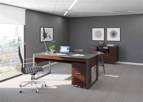 Bdi Corridor Executive Office Chocolate Stained Walnut Executive Office