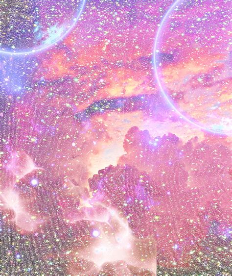 Pink Sky Aesthetic Bubbles Earth Glitter Nature Pink Sky Space