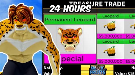 Trading Permanent Leopard For 24 Hours In Blox Fruits Youtube