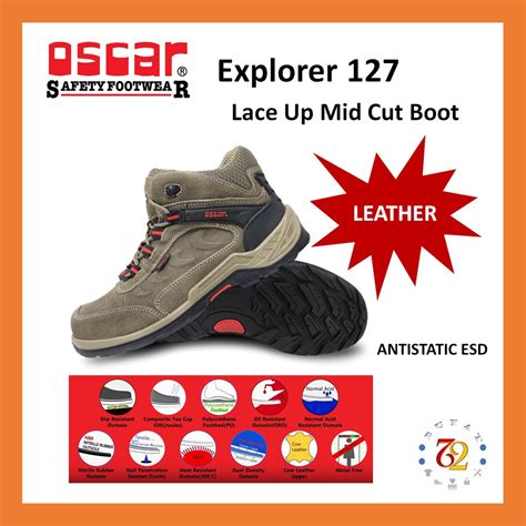 Shop for steel toe shoes, lightweight safety shoes from top brands like buy safety shoes online in india at best prices. Oscar Safety Shoes Explorer 127 Olive - Lace Up Mid Cut ...