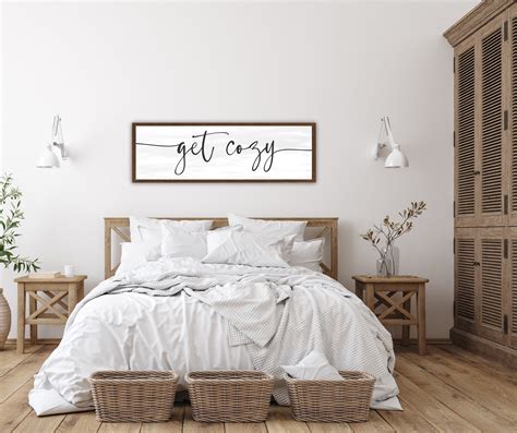 Get Cozy Sign Bedroom Wood Signs Master Bedroom Wall Decor Guest