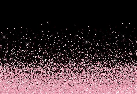 Pink And Black Glitter Background With Stars