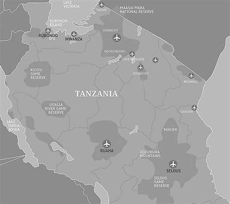 Maps Of Tanzania Sunny Safaris