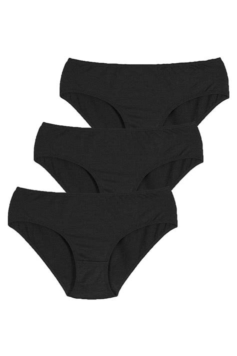 women s black 3 piece slip panties zefash