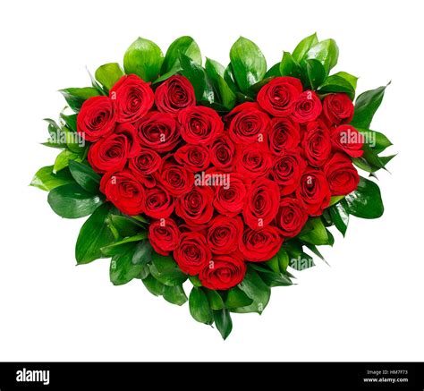 Heart Shaped Bouquet Of Red Roses Stock Photo Alamy