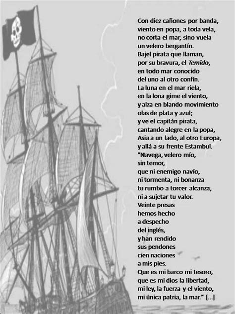 Los poemas imprescindibles de joan margarit. Jose de Espronceda. Canción del Pirata. | Canciones ...