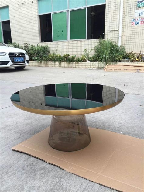 Custom glass and mirror nyc promises a perfect fit when fabricating your glass table top in almost any shape, size and style. Replica designer modern glass coffee side table Sebastian ...