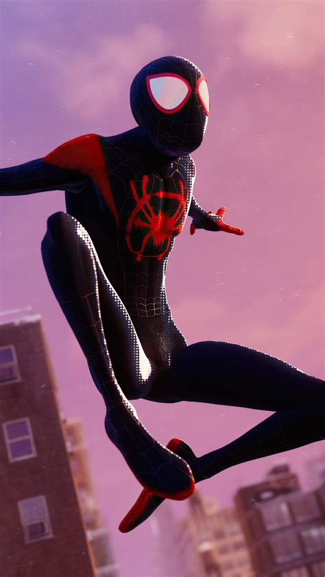 Spider Man Miles Morales Into The Spider Verse Suit K Ultra Hd Mobile Wallpaper Miles Morales