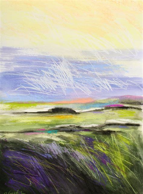Carol Engles Art May Pasture One Abstract Landscape By Carol Engles