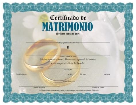 Certificado De Matrimonio Cristiano C And J Fotografia Certificado