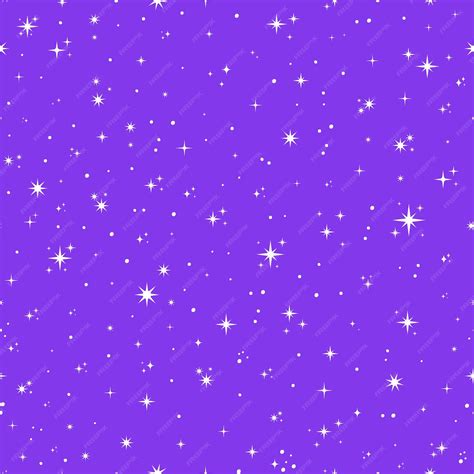 Patrón Sin Fisuras Con Estrellas Blancas Y Fondo Morado Vector Premium