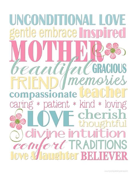 happy mother s day to all ~ 34 free mother s day subway art printables happy mother day quotes