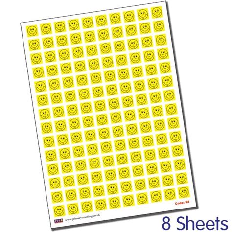Smiley Face Stickers Value Pack 4480 Stickers 16mm
