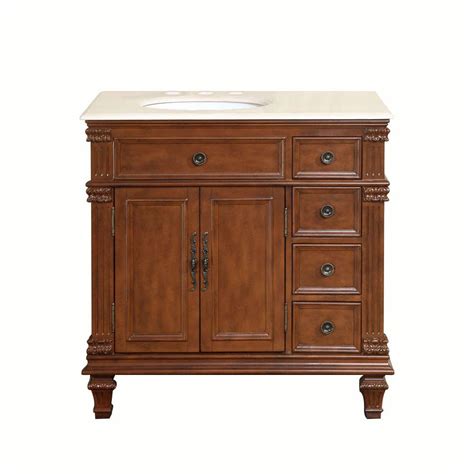 Silkroad Exclusive 36 In W X 22 In D Vanity In Vermont Maple With
