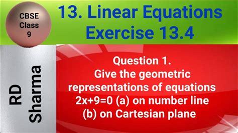 Give The Geometric Representations Of Equations 2x90 A On Number