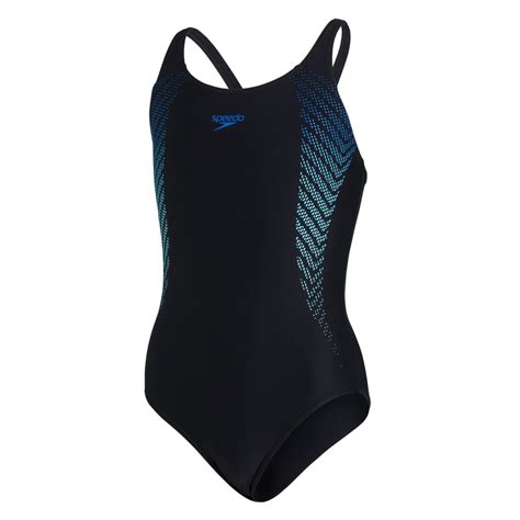 Speedo Girls Plastisol Placement Muscleback One Piece Swimsuit 11 12 Yr