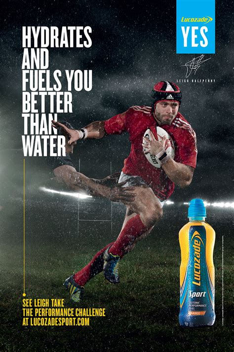 Lucozade Print Advert By Grey: Hydrates and fuels you better than water ...