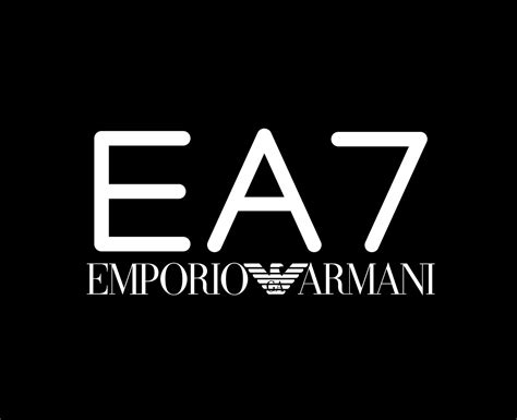 Emporio Armani Ea7 Logo Marca Ropa Símbolo Blanco Diseño Moda Vector