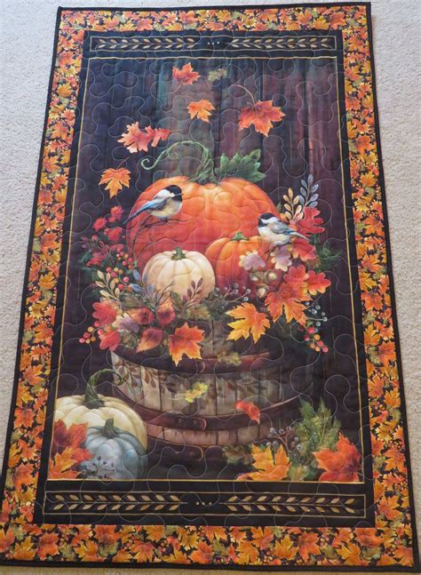 Fall Quilted Wall Hanging Autumn Fall Leaves Harvest Wall Etsy Fall