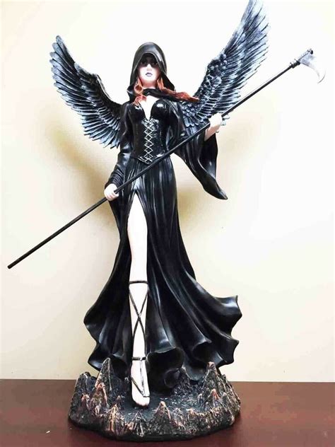 Large 24 Tall Finale Fantasy Lady Grim Reaper Dark Angel