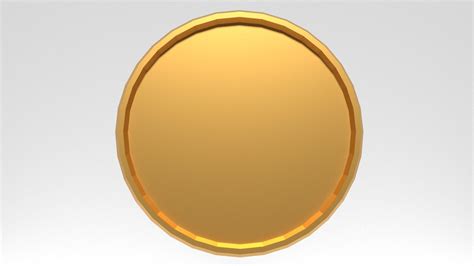 Gold Coin 3d Model Low Poly Free Vr Ar Low Poly 3d Model Cgtrader