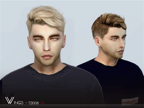 The Sims Resource Wings Tz1008 Hair Sims 4 Hairs