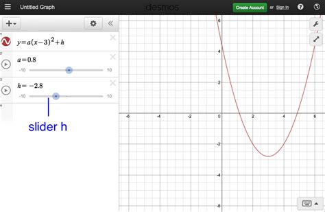 How To Create Desmos Graphs With Sliders In Steps