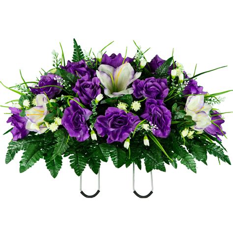 Sympathy Silks Artificial Cemetery Flowers Realistic Outdoor Grave