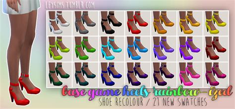 My Sims 4 Blog Base Game Heels In 21 Recolors By Leysims