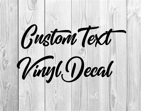 Custom Text Vinyl Decal Word Decal Vinyl Decal Personalized Etsy