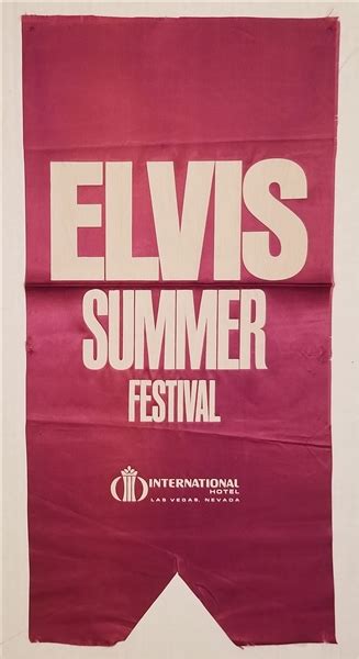 Lot Detail Elvis Presley Original Summer Festival International Hotel Las Vegas Original Banner