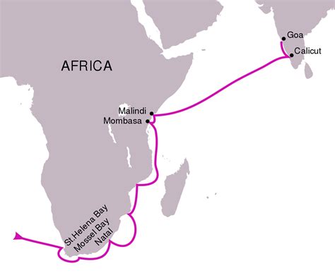 Da gama'a trip to india consisted of several stops along the way in africa as well as problems faced with muslim traders who did not want him to interfere in their profitable trade routes. File:Gama route 1.svg - Wikimedia Commons