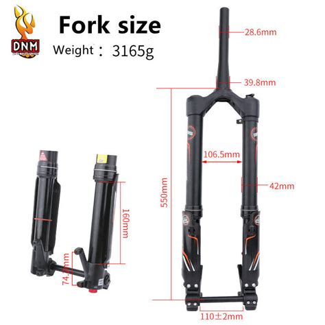 Dnm Usd 6s Mtb Bicycle Inverted Air Suspension Fork 140 160mm Travel