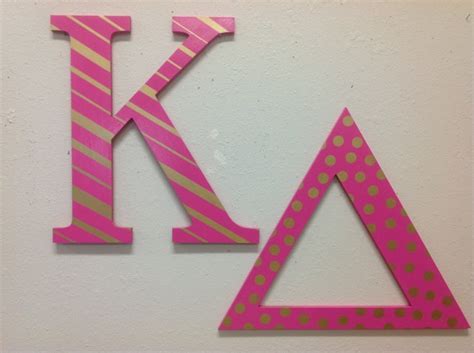 Kappa Delta Large Greek Letters Hand Painted By Twopinkdots