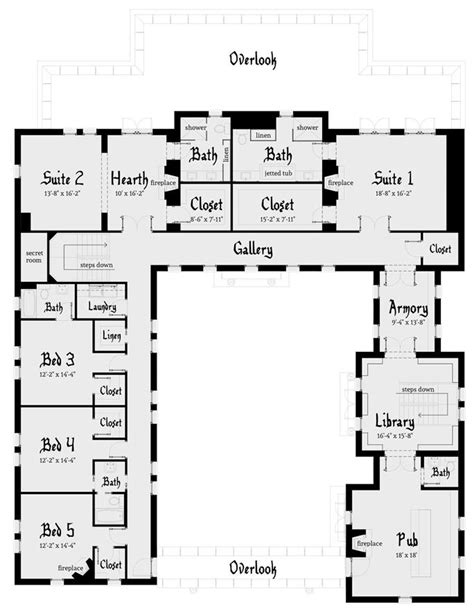 Scottish Castle House Plan With Tower With 5 Bedrms 116 1010