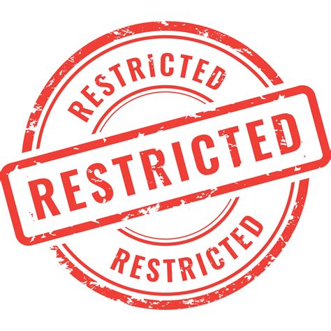 Restricted Rubber Stamp 21432995 Png