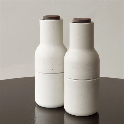 AUDO CPH Ex MENU Salt And Pepper Bottle Ceramic Grinders Set Sand W
