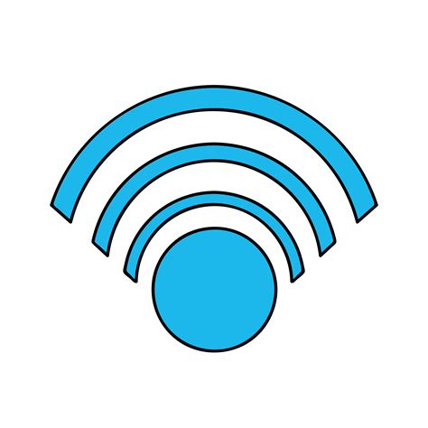 Color Wifi Symbol To Connection In The Digital Web 655598 Vector Art At
